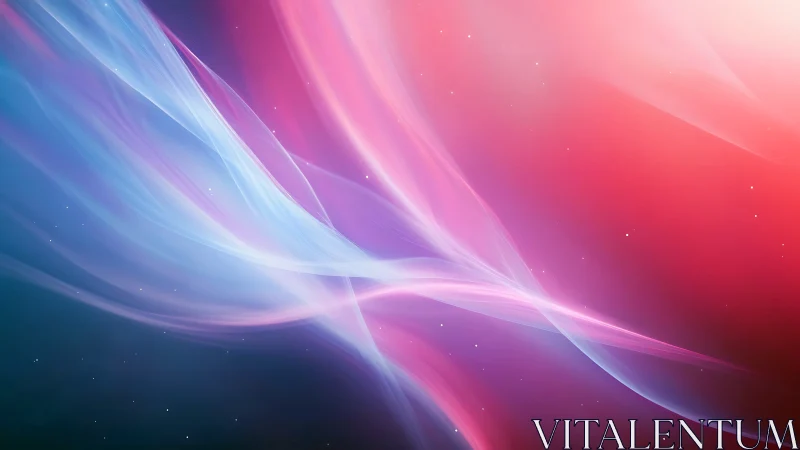 Colorful light waves over dark background space gradient.