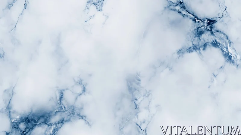 White and Blue Marble Texture with Subtle Veining, Minimalist Style.