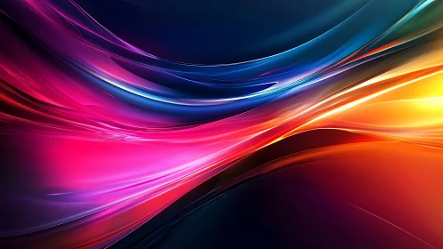 Vibrant abstract light waves in flowing neon gradients.