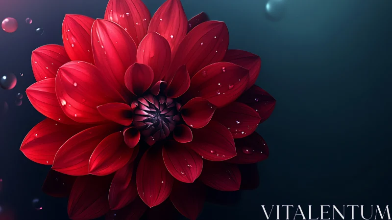 Crimson Bloom Unfolds Against Twilight's Embrace