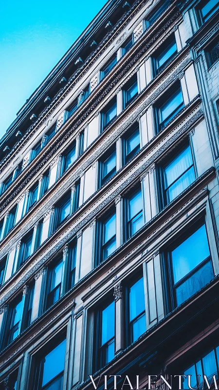 Sunlit city facade glows against a quietly electric sky.