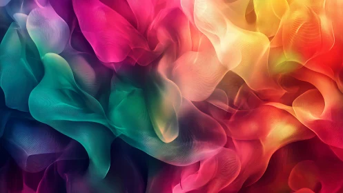 Colorful abstract gradient waves in soft flowing motion.