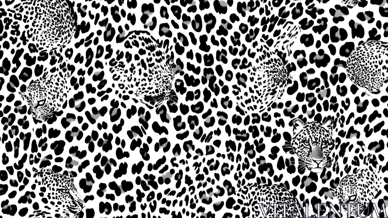 Leopards in Their Element: A Monochrome Tapestry.