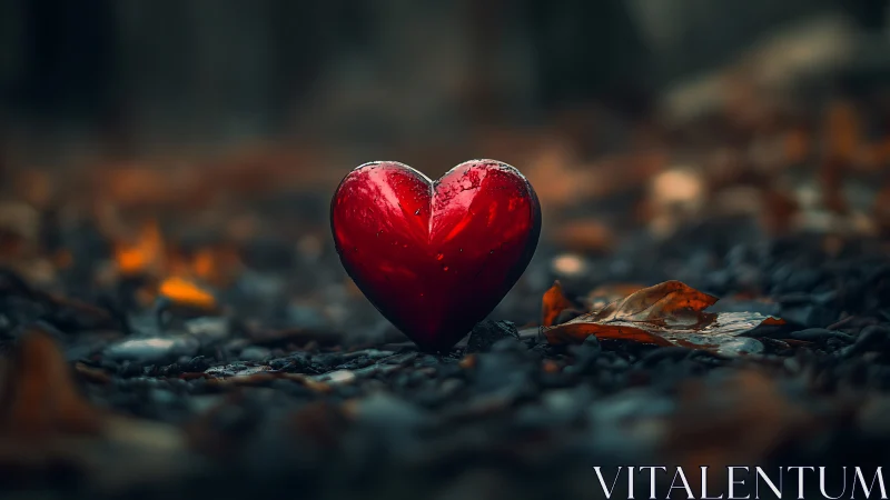 Radiant Heart Among Autumn's Quiet Whispers.