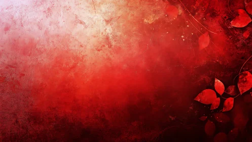 Crimson whispers drift across grunge light and falling leaves.