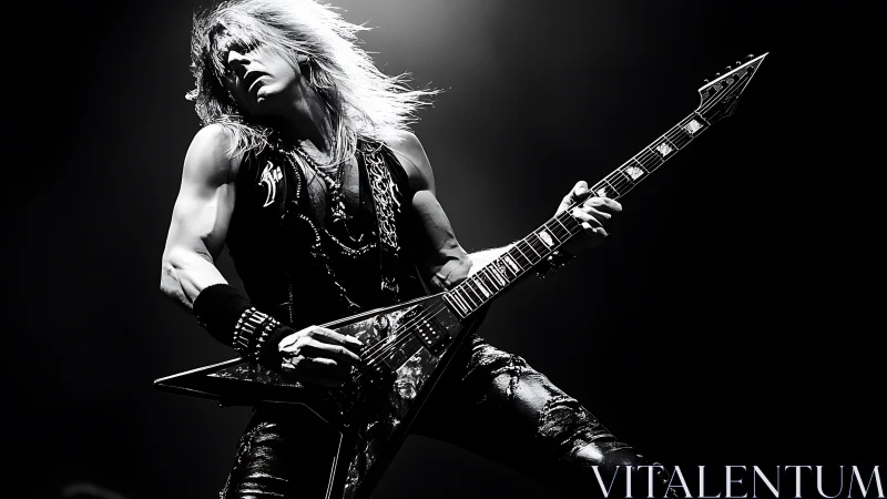 Electric stage rocker pouring heart into every soaring riff.