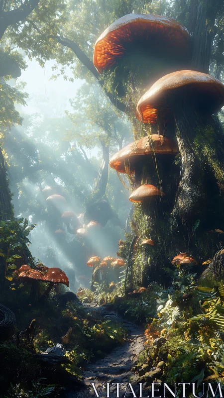 Enchanted Mushroom Forest: A Mystical Digital Realm