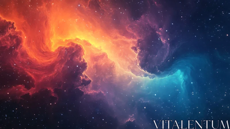 Bipolar emission nebula with opposing ionized gas plumes