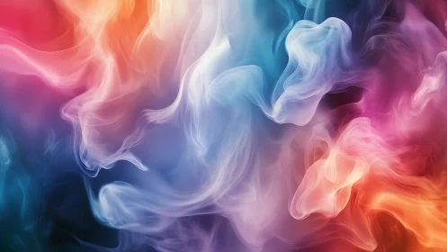 Colored translucent wisps form layered gradients across frame