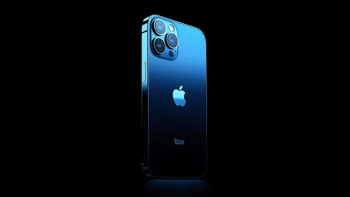 iPhone 12 Pro in Sierra Blue showcases premium camera setup.