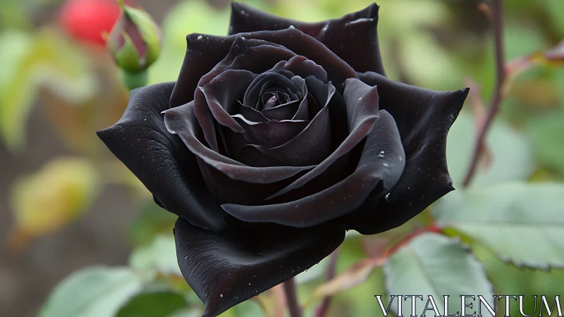 Velvet Midnight Bloom: Nature's Darkest Rose Unfolds