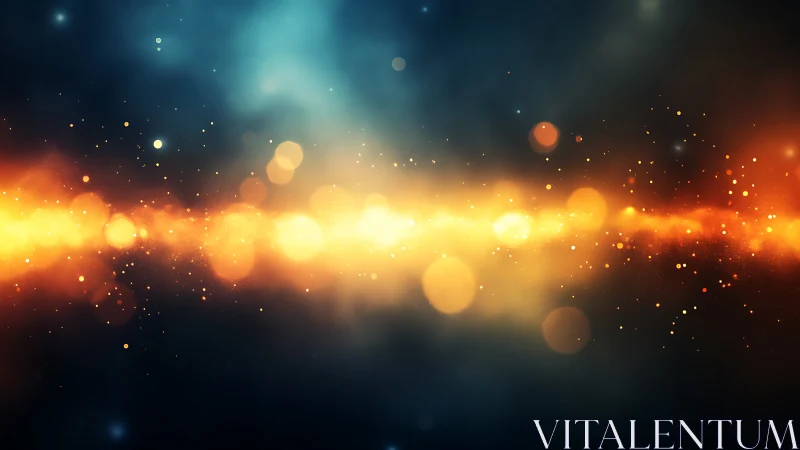 Luminous particle horizon with bokeh plasma diffusion field.