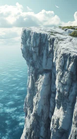 Sunlit sea cliff inviting quiet moments above blue waters.