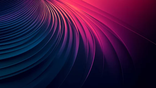 Curved neon waveforms in deep magenta and cyan space.