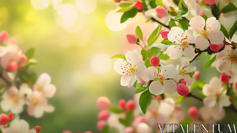 Spring Blossoms in Gentle Morning Light.