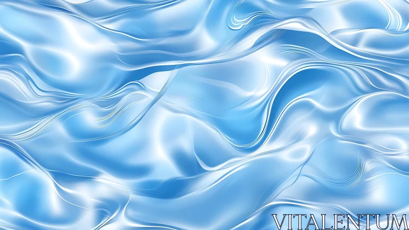 Specular fluid topology in layered blue reflective wavefields.