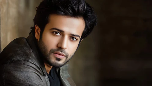 Male portrait rendered in high-resolution photorealistic detail