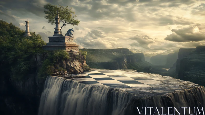 Chesswater cascade where strategy spills over the world.