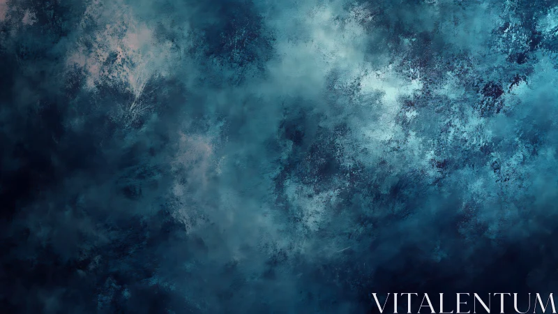 Midnight blue clouds swirling in a quiet abstract dream.