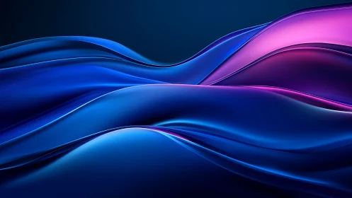 Soothing neon waves of blue and violet gently drifting by.