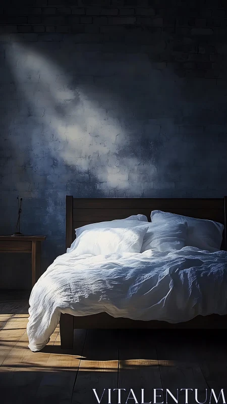 Soft morning light over a quietly rumpled cozy bedscape.