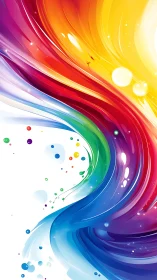 Flowing rainbow waves of color bringing bright creative joy.