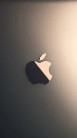 Apple Logo Rendered with Dramatic Chiaroscuro Lighting