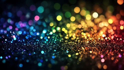 Glitter galaxies spill into a neon rainbow dream horizon