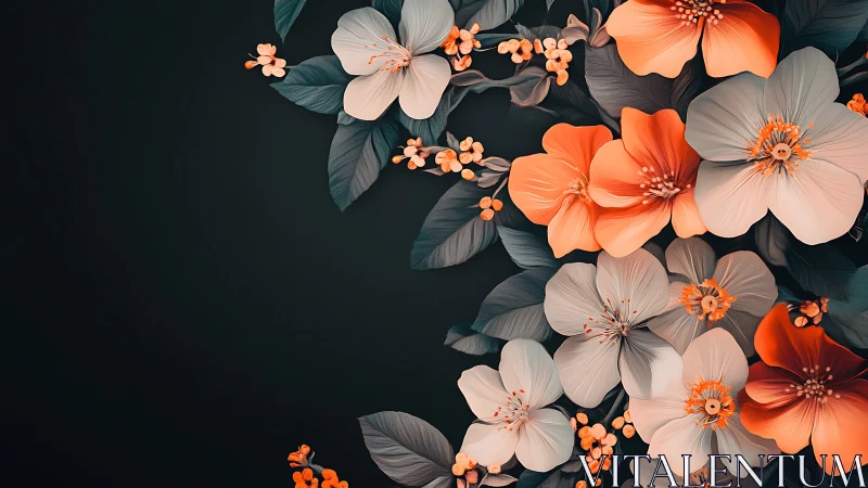 Coral Blooms Dance Against Obsidian Void Today