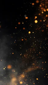 Golden sparks drift gently across a deep night backdrop