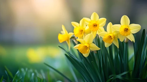 Golden Daffodils Welcome Spring's Warmth.