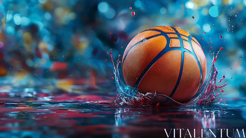 Basketball cannonballs into neon water and crowns itself champion