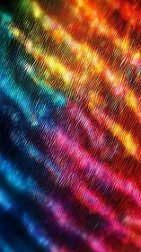 Chromatic interference ripples in iridescent spectral field.