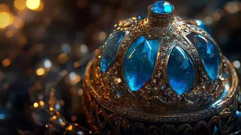 Crown of Drowned Stars, glowing with deep sapphire quiet.