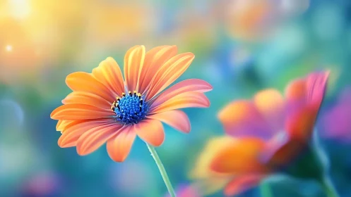 Chromatic Bloom Dance Captured in Velvet Gradient.