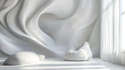 Whispering white waves cradle soft beanbag daydreams.