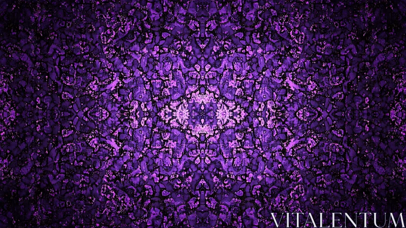 Iridescent violet crystalline mosaic with radial symmetry.