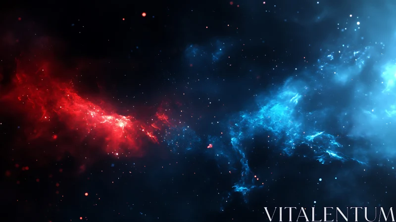 Bipolar red and blue nebular clouds form opposing plasma streams