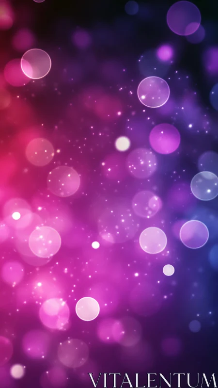 Vibrant bokeh lights merge across magenta and violet field.