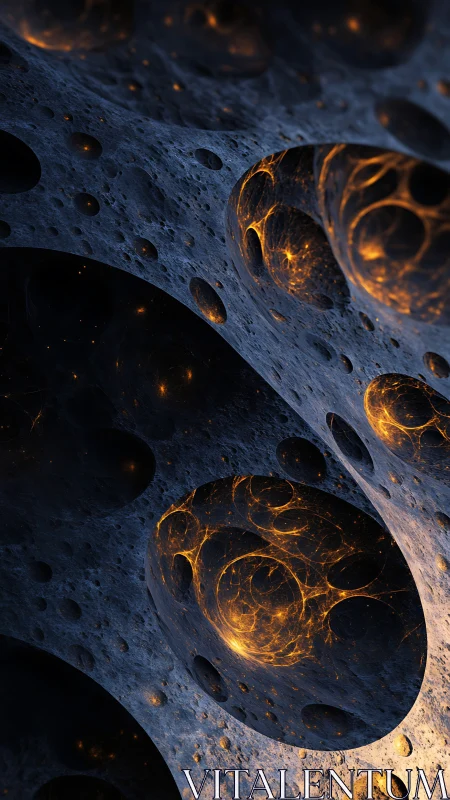 Fractal void spheres reveal molten cores in cosmic lattice