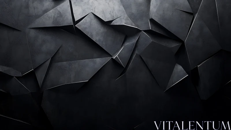 Shadow-cut geometry carves a fractured midnight terrain.