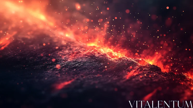 Volumetric Thermal Cascade with Bokeh Particle Dispersion.