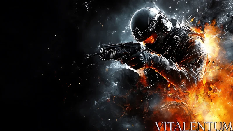 Armored tactical shooter advances through explosive firestorm