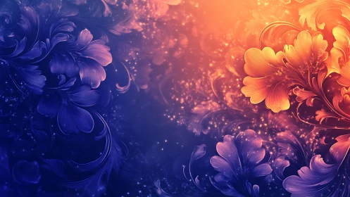 Dual-tone floral nebula glows with swirling light ribbons.