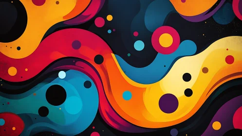 Rivers of neon color swirl through a midnight cosmic dance