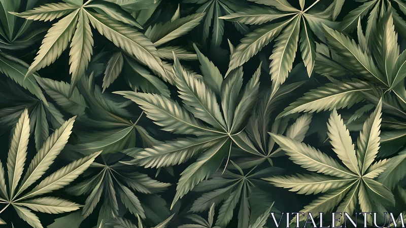 Overlapping serrated foliage forms dense radial leaf pattern