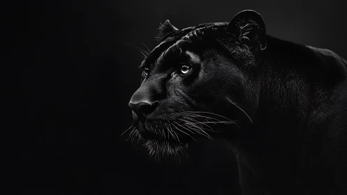 Black Panther's Piercing Gaze into Darkness.
