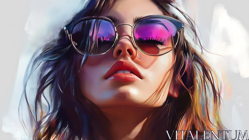 Sunlit rebel in neon shades drinks the sky in color.