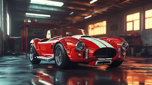 High-gloss classic roadster rendered with studio-grade PBR lighting