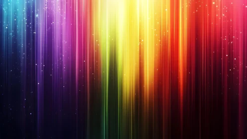 Vibrant rainbow light streaks abstract digital background art.